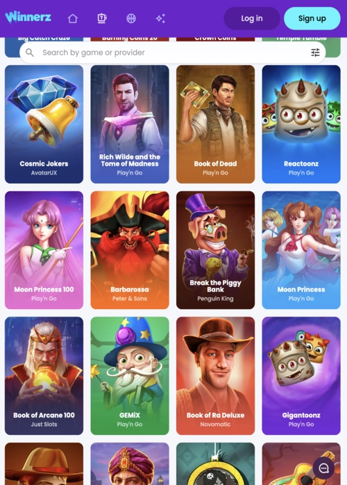Spielhalle Slots Sammlung Gewinner Winnerz Casino